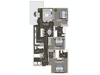 C4B Floor Plan at La Unión, Tampa, 33605