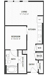 A1 Floor Plan at The William, Virginia