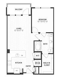 A6 Floor Plan at The William, Chantilly Virginia