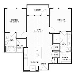 B1 Floor Plan at The William, Chantilly