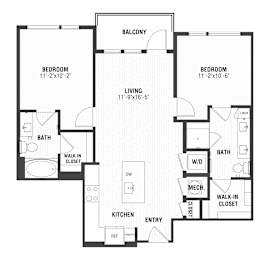 B1 Floor Plan at The William, Chantilly, 20152