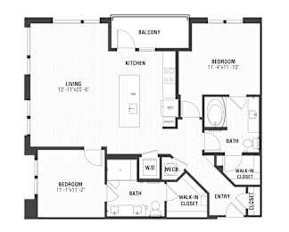 B2 Floor Plan at The William, Virginia
