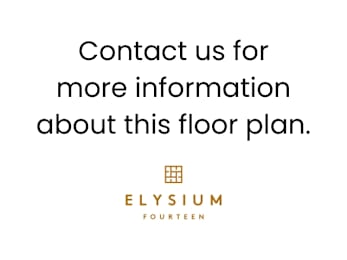 A logo for Elysium Fourteen is displayed above the text "Contact us for more information about this floor plan.".