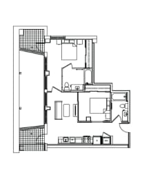 B2B Floor Plan at Madison House, Washington