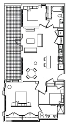 B14B Floor Plan at Madison House, Washington, DC