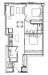 B8B Floor Plan at Madison House, Washington, DC