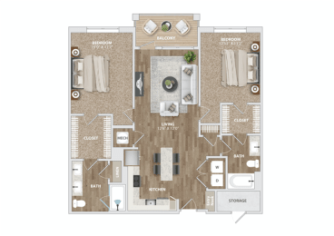 B11 Floor Plan at Preston Ridge, Cary, NC