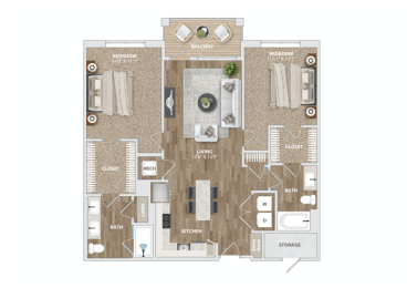 B14 Floor Plan  at Preston Ridge, Cary, 27513