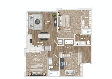 BD211 Floor Plan at Preston Ridge, Cary, 27513