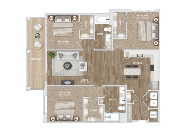 C21 Floor Plan at Preston Ridge, Cary, 27513
