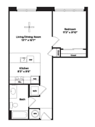 S4a Floor Plan at 800 Carlyle, Virginia