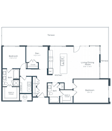 the blue heron floor plan at Highgate at the Mile, McLean, VA
