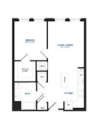 1 bed 1 bathroom A at Coda at Bryant Street, Washington