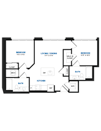 2 bed 2 bath at Coda at Bryant Street, Washington DC