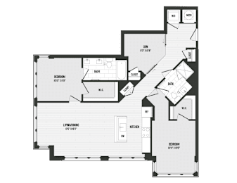 2 bed 2 bathroom I at Coda at Bryant Street, Washington, DC