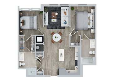 2 bed 2 bath B at Jayde Parkside Apartments, Washington