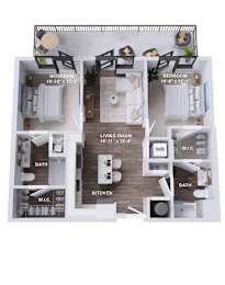 B3B Floor Plan at The Stevedore, Tampa, 33605