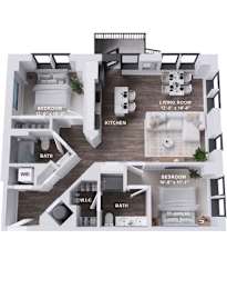 B8B Floor Plan at The Stevedore, Florida, 33605
