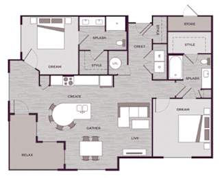 B4M Floor Plan at The Aster Cary, Cary, 27519
