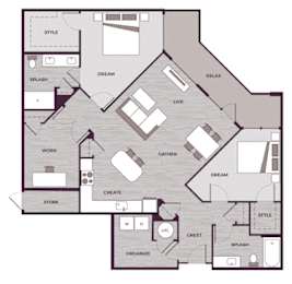B6M Floor Plan at The Aster Cary, Cary