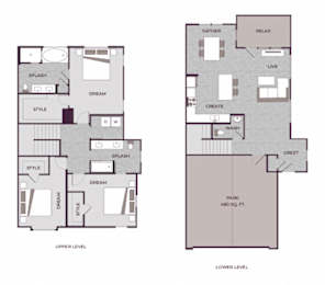 T2 Floor Plan at The Aster Cary, North Carolina, 27519