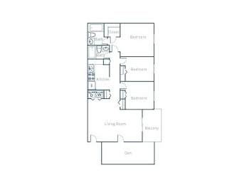 C2D Floor Plan at The Pointe at Midtown, North Carolina