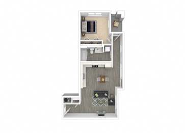 Orchid Floor Plan at Lotus Republic Apartments, Salt Lake City, UT
