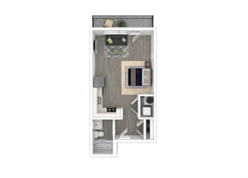 Water Lily Floor Plan at Lotus Republic Apartments, Utah, 84111
