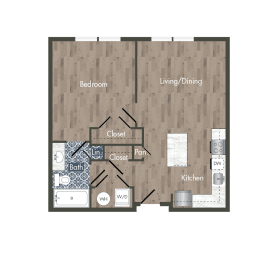 A9A Floor Plan at Park Kennedy, Washington, Washington