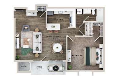1 bed 1 bath at Shenandoah Station Apartments, Triangle, VA