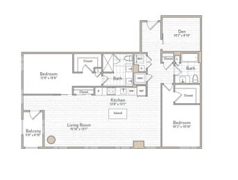 a floor plan of a home at The Boro, Tysons Virginia