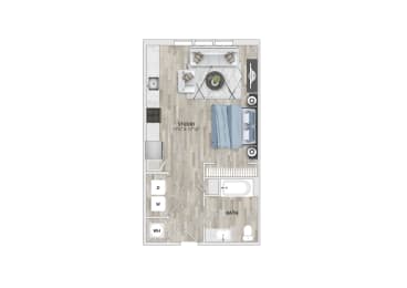 Met Riverwalk ADA floorplan at Metropolitan at the Riverwalk, Wilmington, NC