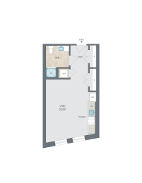 loft floor plan of the apartment