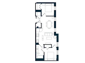 B1A Floor Plan at The Residences at St. Elizabeths East, District of Columbia, 20032