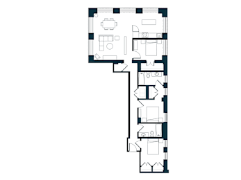 C2A Floor Plan at The Residences at St. Elizabeths East, District of Columbia