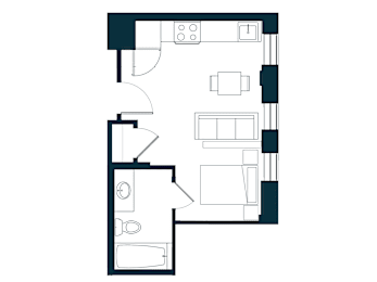 S1A Floor Plan at The Residences at St. Elizabeths East, Washington, 20032