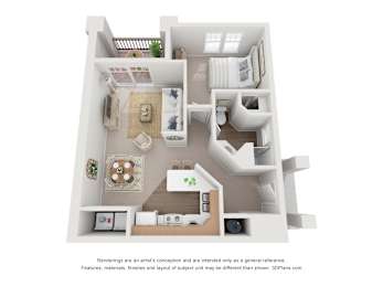 1 Bed 1 Bath Floor Plan at Todd Hollow at Deer Mtn., 84036