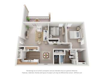 2 Bed 1 Bath Floor Plan at Todd Hollow at Deer Mtn., Hideout Utah