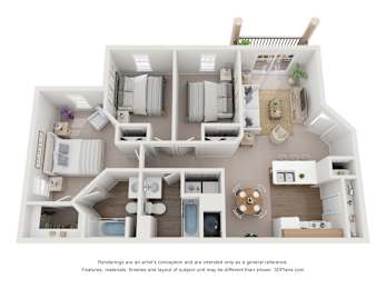 3 Bedroom 2 Bathroom Floor Plan at Todd Hollow at Deer Mtn., Hideout, UT 84036