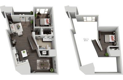 One Bed, One Bath Loft Penthouse at The Mansfield at Miracle Mile, Los Angeles
