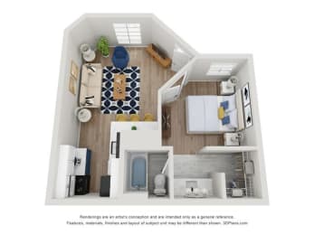 1 bed 1 bath | 576 Sq. Ft. at 505 Collection, Atlanta, GA, 30305