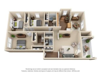 Willow Floor Plan at Concord Crossing, Georgia