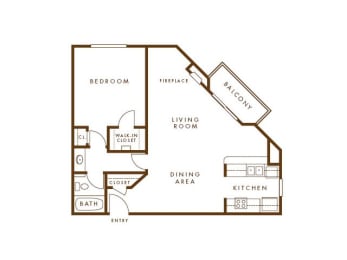 1 Bed - D Plan 2D at Enclave, Paramount, CA