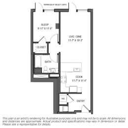 the plan of the floor plan for the apartment