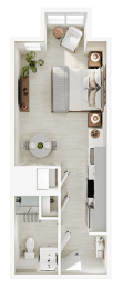 a floor plan of a bathroom with a toilet and a sink