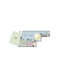 1C Patio at mResidences Miracle Mile, California