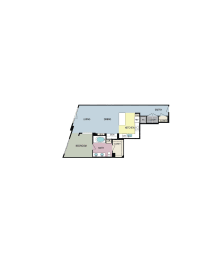 1C Floor Plan at mResidences Miracle Mile, California