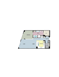 1G Floor Plan at mResidences Miracle Mile, Los Angeles, California