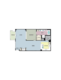 1J Patio at mResidences Miracle Mile, California, 90036