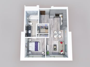 a floor plan of our studio apartment at riviera palms